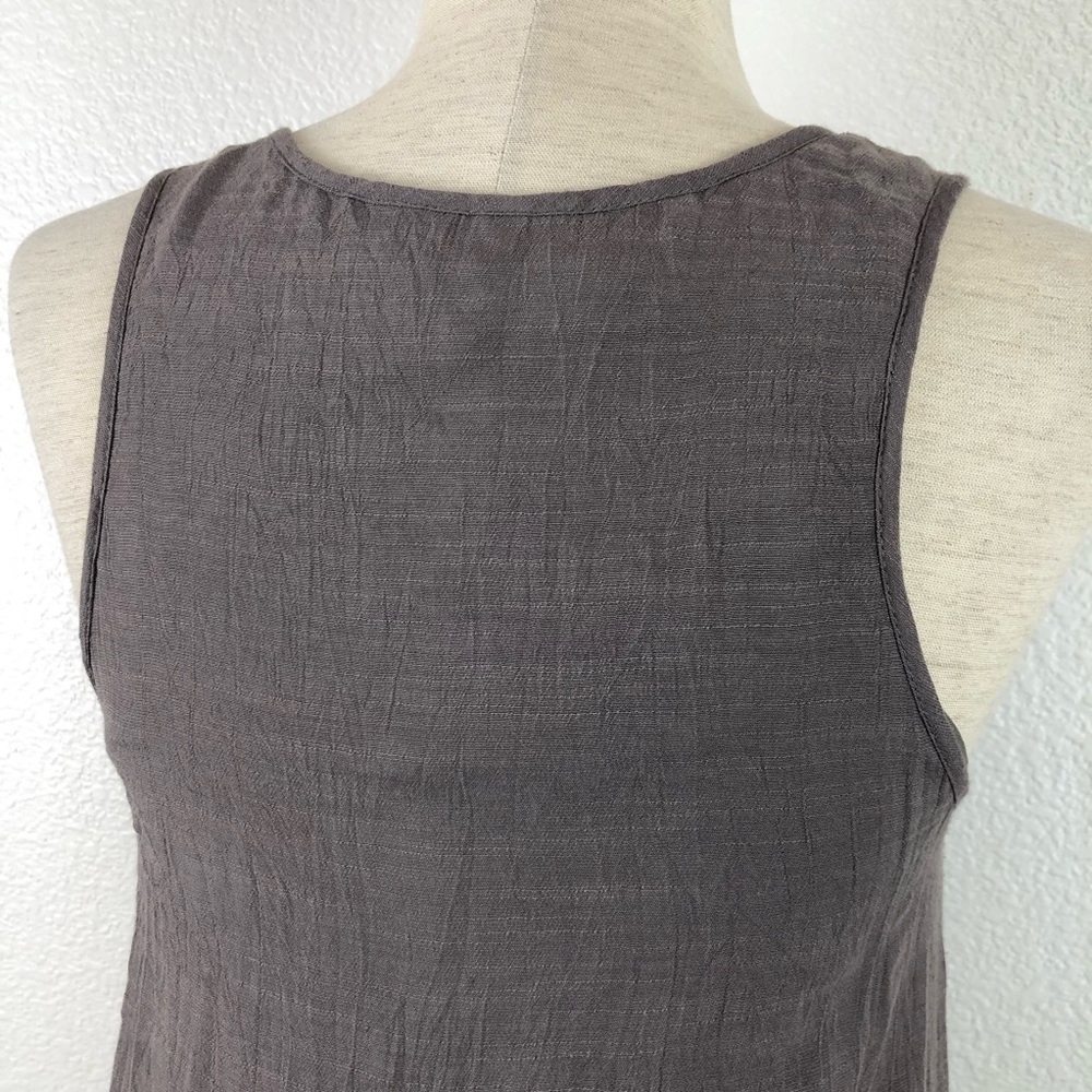 Anthropologie A’Reve Grey Taupe High Low Boho Lace Tiered Ruffle Dress - Picture 6 of 11